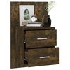 vidaXL Wall-mounted Bedside Cabinet Smoked oak Engineered wood