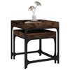 vidaXL Side Table Smoked Oak Engineered wood, steel Small