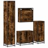 vidaXL Bathroom Furniture Set Smoked Oak Engineered wood, metal Large