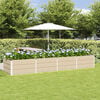 vidaXL Planter Ivory 125.98 x 31.50 x 17.72 in Steel