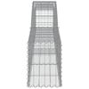 vidaXL Gabion Basket Set of 6 Silver Galvanized Iron Large Durable
