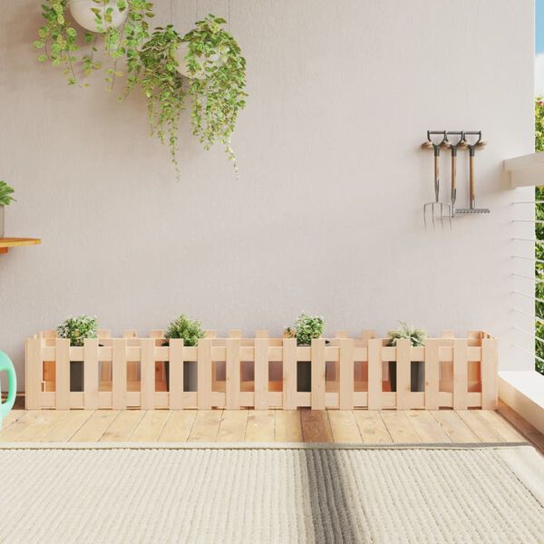 vidaXL Garden Raised Bed Natural Pine Solid Pine Wood