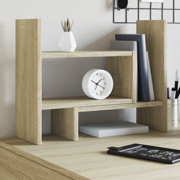 vidaXL Desk Organiser Sonoma Oak 15.2x6.7x15.4" Engineered wood