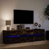 vidaXL TV Cabinet Smoked oak Engineered wood Large TV Cabinet