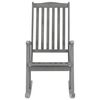 vidaXL Wooden Rocking Chair Grey Solid acacia wood Medium