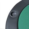 vidaXL Poker Tabletop Green and Black MDF and PVC