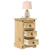 vidaXL Bedside Cabinet Honey Solid pine wood, engineered wood, metal Small