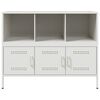 vidaXL Sideboard White Cold-rolled steel 39.6 x 15.4 x 31.1 in