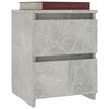 vidaXL Nightstand Concrete grey Engineered wood Small Bedside Cabinet