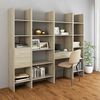 vidaXL Book Cabinet Sonoma oak Engineered wood Medium Book Cabinet