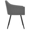 vidaXL Dining Chair Set of 4 Light Grey Fabric (100% polyester), metal