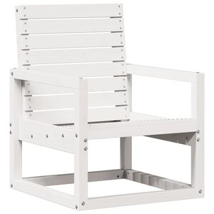 vidaXL Garden Chair White Solid Pine Wood Standard Garden Chair