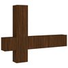 vidaXL TV Wall Unit Brown oak Engineered wood Medium TV Wall Unit