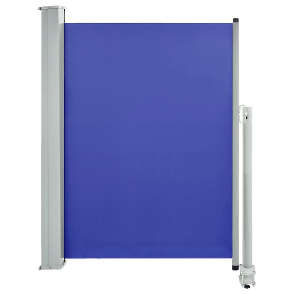 vidaXL Side Awning Blue Polyester 39.4 x 118.1 in Retractable