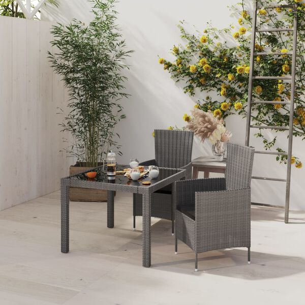vidaXL Outdoor Dining Set Grey