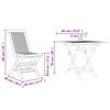 vidaXL Garden Dining Set 3 pcs Brown Solid teak wood
