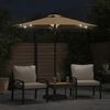vidaXL Garden Parasol Taupe Polyester fabric, steel Large Tiltable