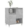 vidaXL Sideboard Concrete Grey Engineered wood, Iron 23.6 x 13.8 x 27.6 in