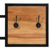vidaXL Wall Coat Rack Natural wood and black