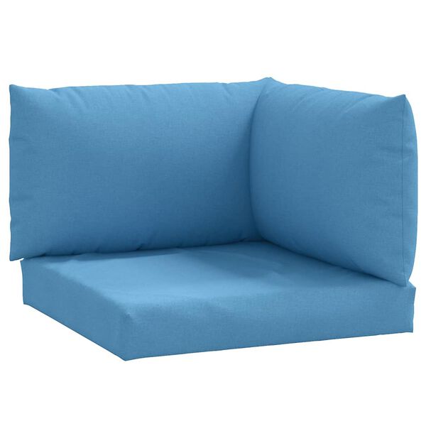 vidaXL Pallet Cushion Melange Blue Fabric (100% polyester) Pallet Cushion