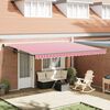 vidaXL Retractable Awning Red 177.17" x 118.11" fabric