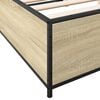 vidaXL Bed Frame Sonoma Oak Engineered wood, steel Double Durable