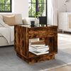 vidaXL Coffee Table Smoked oak Engineered wood 19.7x19.7x19.7 in