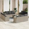 vidaXL Garden Sofa Set Light grey, Dark grey