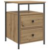 vidaXL Bedside Cabinet Set of 2 Artisan oak Engineered wood, metal