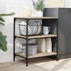 vidaXL Kitchen Trolley Sonoma Oak 23.6"x16.1"x29.9" Engineered Wood