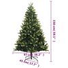 vidaXL Artificial Hinged Christmas Tree 150 LEDs & Ball Set 59.1"