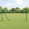 vidaXL Euro Fence Green 4.6'x 32.8'PVC-coated iron