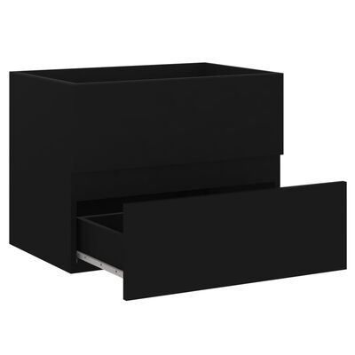 804738 vidaXL Sink Cabinet Black 60x38,5x45 cm Chipboard