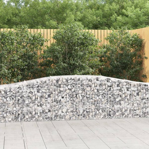 vidaXL Gabion Basket Set of 4 Silver Galvanized iron Extra Large