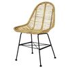 vidaXL Dining Chair Set of 6 Natural rattan Standard Durable