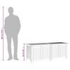 vidaXL Garden Storage Box Natural Solid Acacia wood 59.1 x 19.7 x 22.0 in