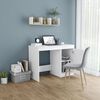 vidaXL Desk White Engineered wood Compact Desk Rectangular Modern