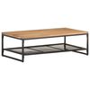 vidaXL Coffee Table Natural Solid Acacia wood Medium Storage