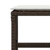 vidaXL Garden Stool Set of 4 Brown Poly Rattan Small