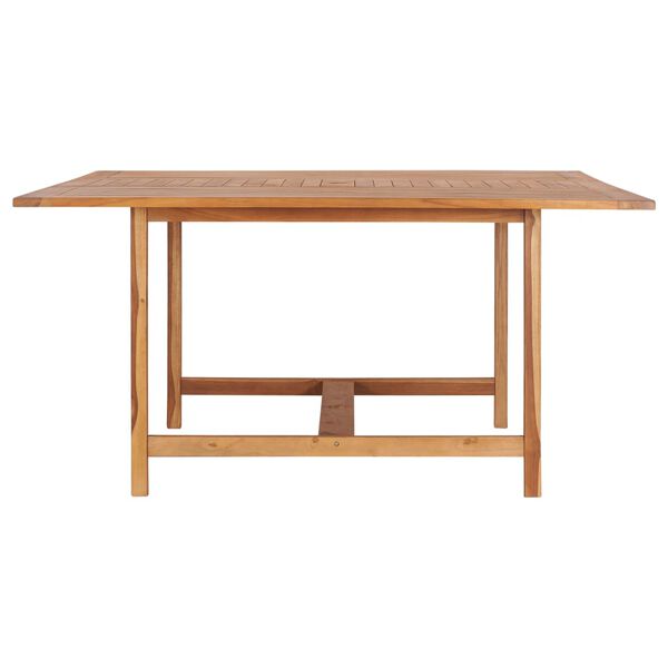 vidaXL Patio Table 59.1"x59.1"x29.9" Solid Teak Wood