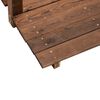 vidaXL Garden Bridge Burned Wood Solid spruce wood 59.1 x 26.4 x 22.0 in