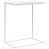 vidaXL Side Table White Engineered Wood, Iron Compact Durable