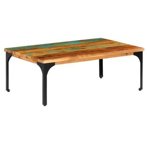 vidaXL Coffee Table Multicolor Solid reclaimed wood 39.4x23.6x13.8 in