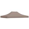 vidaXL Party Tent Roof 13.1x9.8' Taupe 2.95 oz/ft²