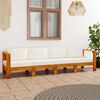 vidaXL Wooden Garden Sofa Cream White Solid Acacia wood, 100% polyester