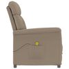 vidaXL Massage Chair with Cushion Taupe 70.5 x 96.5 x 95 cm fabric