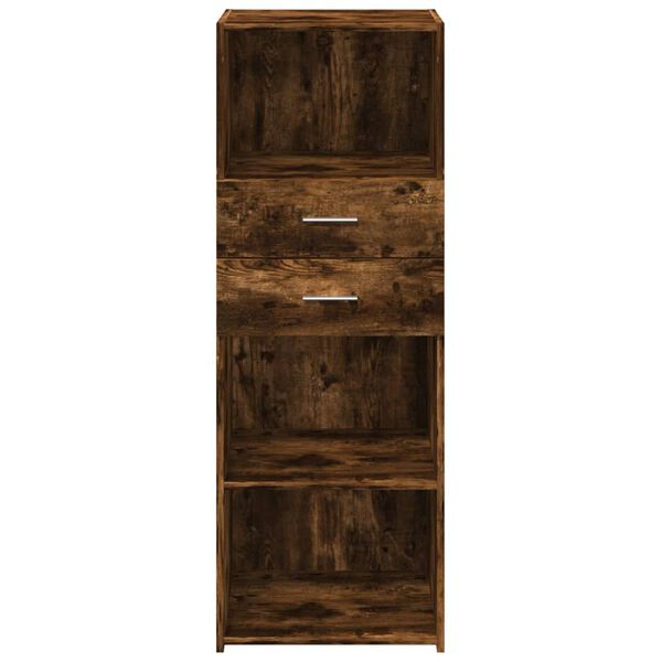 vidaXL Highboard Smoked oak Engineered wood Medium Highboard