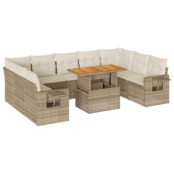 vidaXL Garden Sofa Set Beige