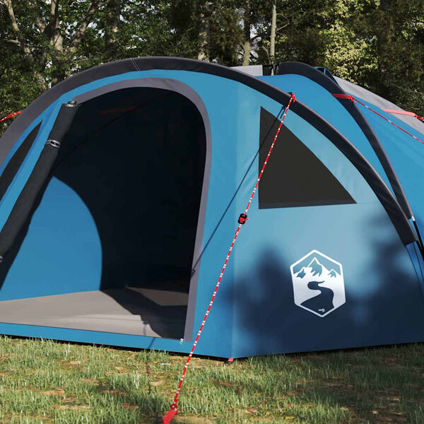 vidaXL Camping Tent with Roof Blue 308 x 268 x 130 cm Polyester
