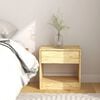 vidaXL Bedside Cabinet Light Brown Solid Pinewood 15.7x12.2x15.7 in
